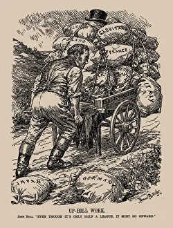 John Bull Collection: Up-Hill Work. John Bull. 'Even though its only half a league