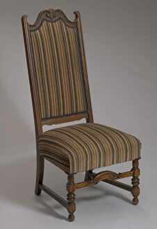 Shop Gallery: Upholstered side chair from Maes Millinery Shop, 1900-1950. Creator: Unknown