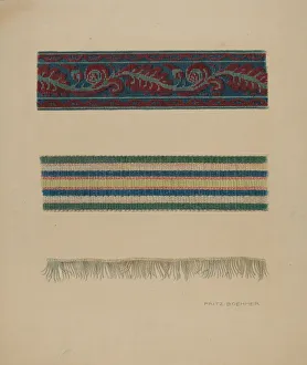Trim Prints: Upholstery Trim, c. 1938. Creator: Fritz Boehmer