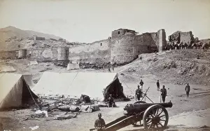 John Burke Prints: Upper Bala Hissar from the gate above the Residency