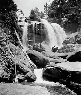 Upper cascades of Whitewater Falls, Sapphire, N.C. between 1900 and 1906. Creator: William H. Jackson