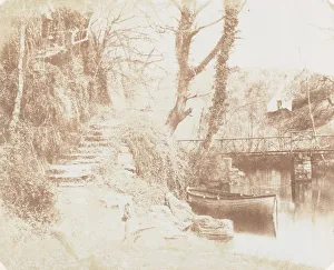 Llewelyn John Dillwyn Prints: Upper End of the Lake Penllergare, 1853-56. Creator: John Dillwyn Llewelyn