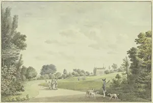 Outing Prints: Upper entrance to the ducal park in Weimar, c1780-1784. Creator: Georg Melchior Kraus