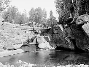 Rivers Prints: Upper falls of the Ammonoosuc, White Mts. N.H. c1906. Creator: Unknown