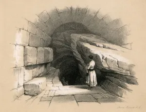 Upper fountain of Siloam, 1855. Artist: David Roberts