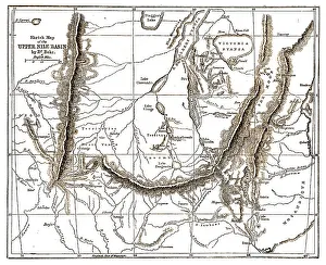 East African Prints: Upper Nile Basin Map; The regions of the Cazembe, 1875. Creator: Charles Tilstone Beke