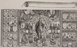 The Upper Portion of the Genealogy of Maximilian; with the Right Edge of the Scroll for