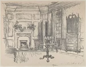 Pennell Joseph Gallery: The Upper-room, Stenton, 1912. Creator: Joseph Pennell