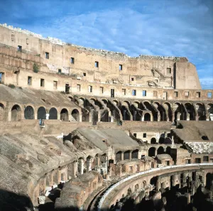 Gladiator Prints: Upper tiers of The Colosseum, Rome