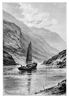 Images Dated 21st February 2008: The Upper Yangtze river, China, 1895.Artist: Charles Barbant