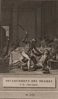 Slaves Collection: Uprising of the black slaves in Jamaica in 1760, 1800. Creator: David, Francois-Anne