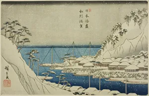 Uraga in Sagami Province (Soshu Uraga), from the series Harbors of Japan (Nihon minato... c1840/44 Creator: Ando Hiroshige. Uraga in Sagami Province (Soshu Uraga), from the series Harbors of Japan (Nihon minato)