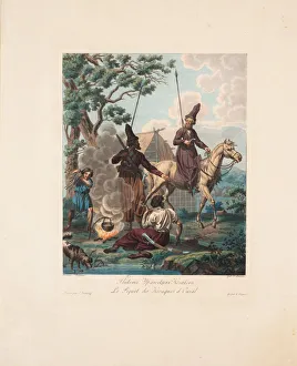 Grande Armee Gallery: The Ural Cossacks Picket, 1812. Artist: Karneyev, Yegor