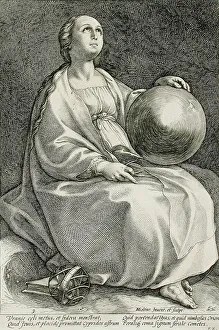 Goltzius Hendrick Prints: Urania, 1592. Creator: Hendrik Goltzius
