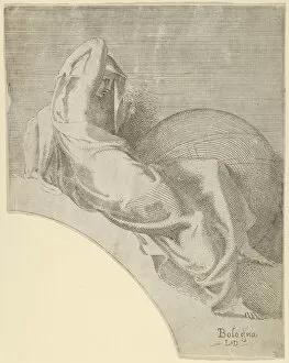 Lying Down Gallery: Urania, ca. 1542-45. Creator: Leon Davent