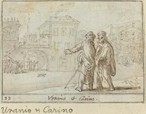 Uranio and Carino, 1640. Creator: Johann Wilhelm Baur