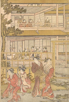 Uranosuke Plays Blind Mans Buff with the Women of the Ichiriki Joroya, ca. 1790