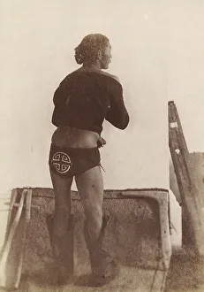 Mongolian Prints: Uriankhai-Todzhin fighter in special costume, 1897. Creator: Unknown