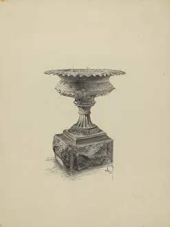 Flower Holder Prints: Urn for Flowers, 1938. Creator: Ralph Atkinson