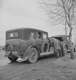 Breakdown Prints: U.S. 99. Near Tulare, California, 1939. Creator: Dorothea Lange