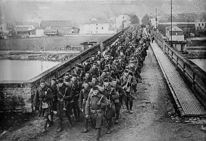 December Prints: U.S. Army enters Germany, Dec 1918. Creator: Bain News Service