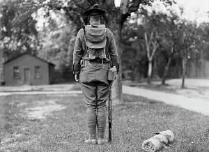 Puttee Prints: U.S. Army Inspection, 1910. Creator: Harris & Ewing