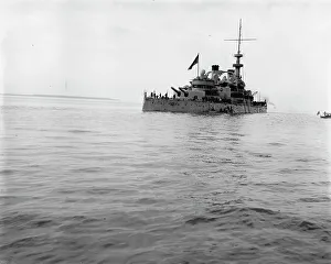 Pre Dreadnought Prints: U.S. Battleship Massachusetts, between 1896 and 1897. Creator: William H. Jackson