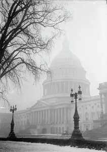 Foggy Prints: U.S. Capitol, 1917. Creator: Harris & Ewing. U.S. Capitol, 1917. Creator: Harris & Ewing