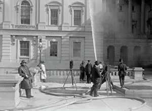 Cleaning Prints: U.S. Capitol - Cleaning Exterior, 1913