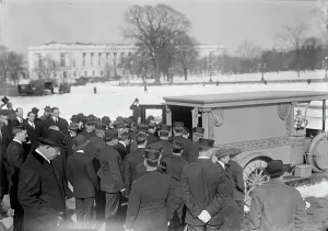 Hearse Prints: U.S. Capitol - Visitors, Etc. Casket Being Placed In Hearse