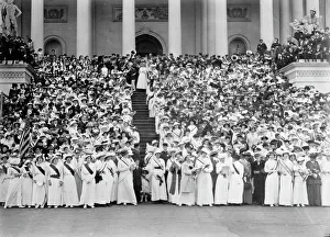 Suffragists Prints: U.S. Capitol - Visitors, Etc. Woman Suffrage