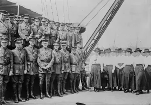 Nurses Prints: U.S. doctors & nurses in Japan, 1917