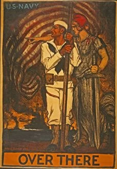 U.S. Navy Recruitment Poster Over There, 1917