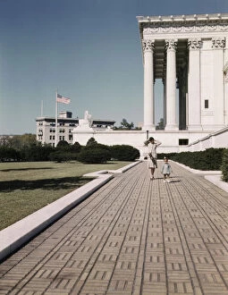World War Two Gallery: U.S. Supreme Court Building, Washington, D.C. 1943. Creator: Unknown