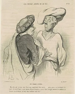 Hindus Prints: Un usage d'Inde, 19th century. Creator: Honore Daumier