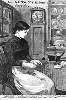 Cleaning Prints: Use Hudson's extract of soap every day, 1886. Creator: Unknown