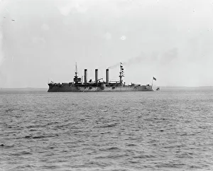 William Cramp And Sons Prints: U.S.S. Brooklyn, between 1896 and 1897. Creator: William H. Jackson