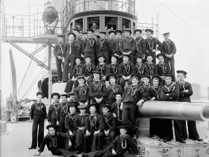 Crewmen Prints: U.S.S. Brooklyn, apprentice boys, between 1896 and 1899. Creator: Unknown
