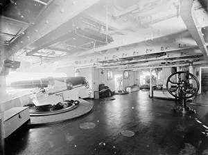 U.S.S. Brooklyn, gundeck, between 1896 and 1901. Creator: Unknown
