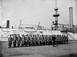 Crewmen Prints: U.S.S. Brooklyn, Marine guard, 1897. Creator: Unknown