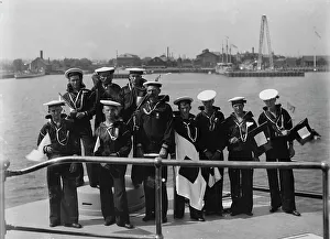 Signalling Prints: U.S.S. Brooklyn, signal party, between 1896 and 1899. Creator: Unknown