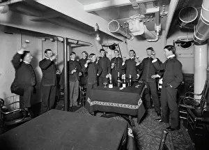 Toasting Prints: U.S.S. Brooklyn, sweethearts and wives, between 1896 and 1899. Creator: Unknown