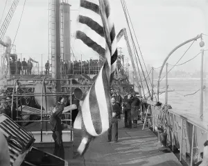 Commission Prints: U.S.S. Chicago going into commission, Dec. 1, 1898, 1898. Creator: Unknown