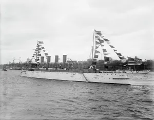 U.S.S. Columbia, between 1894 and 1901. Creator: Unknown
