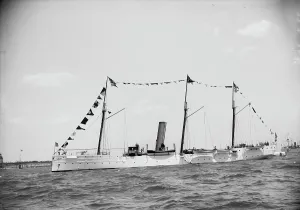 Gunboat Prints: U.S.S. Dolphin, between 1885 and 1901. Creator: Unknown