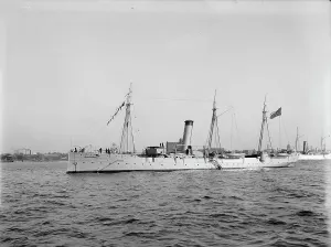 Gunboat Prints: U.S.S. Dolphin, between 1885 and 1901. Creator: Unknown