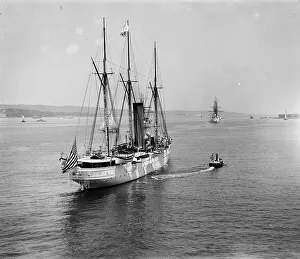 Gunboat Prints: U.S.S. Dolphin, between 1885 and 1901. Creator: Unknown