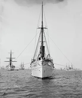 Gunboat Prints: U.S.S. Dolphin, between 1890 and 1901. Creator: Unknown