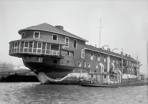 Houseboat Prints: U.S.S. Franklin, used as training ship - Adm