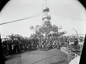 Crows Nest Prints: U.S.S. Iowa, ship's company, (1898?). Creator: William H. Jackson